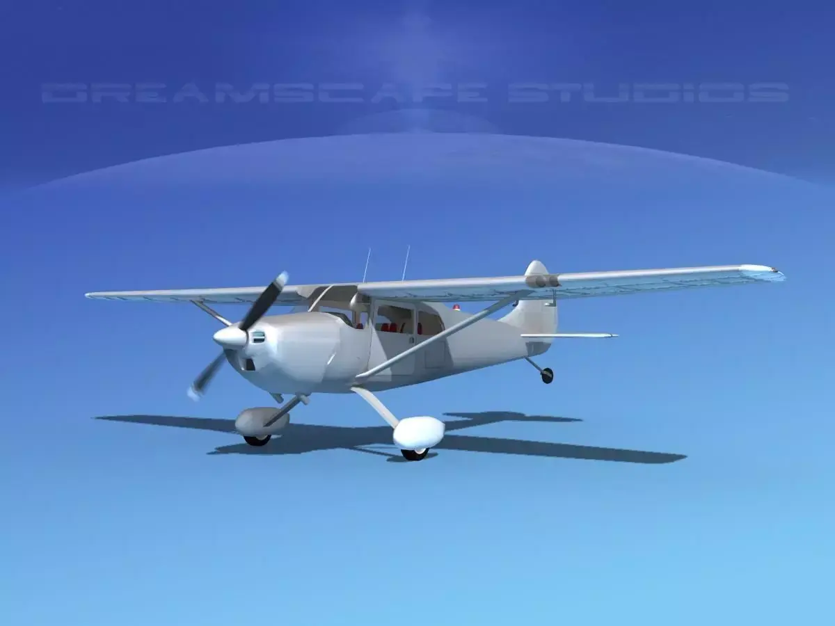 Cessna 170 Bare Metal 3D model