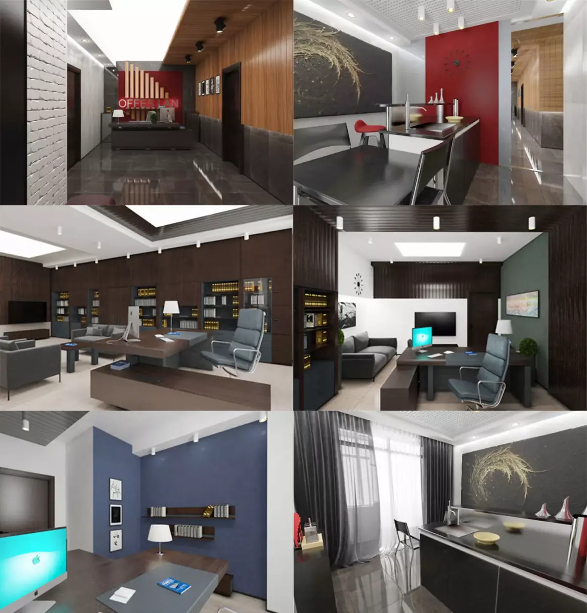 Office Interior 02 3D model