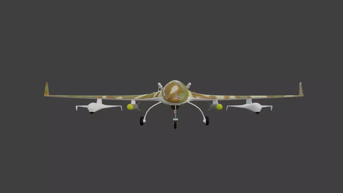 UAV Burevestnik Low-poly 3D model