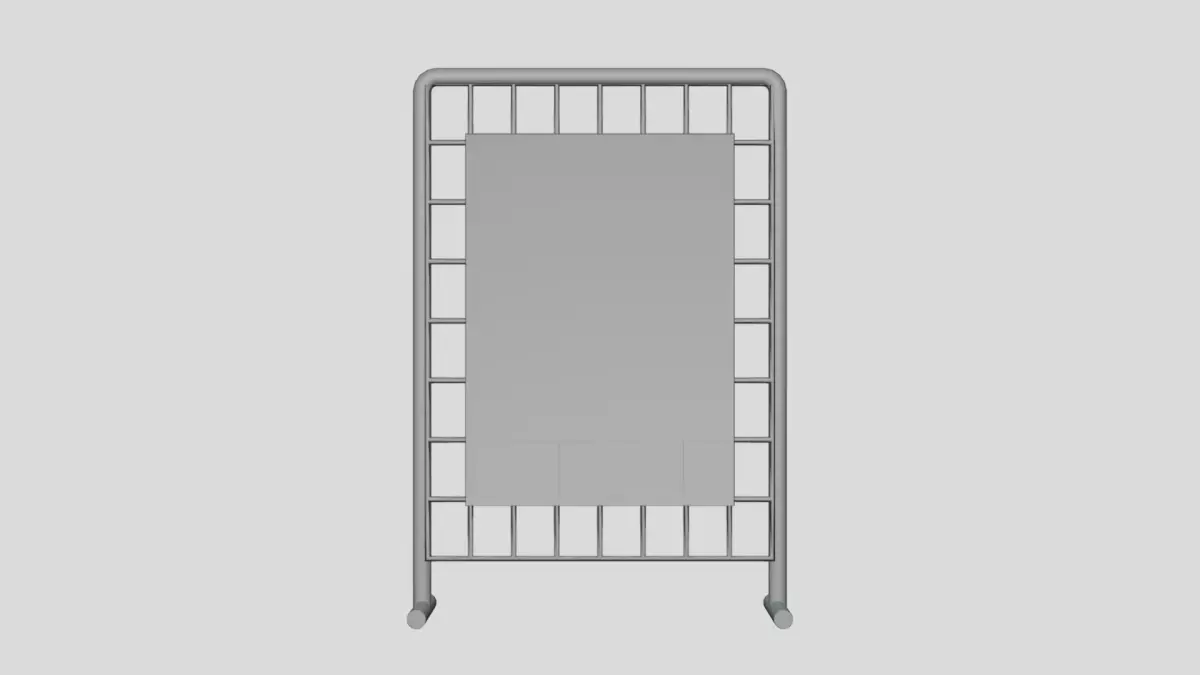 Basic Wire Display Stand - Geometry Only No Textures 3D model