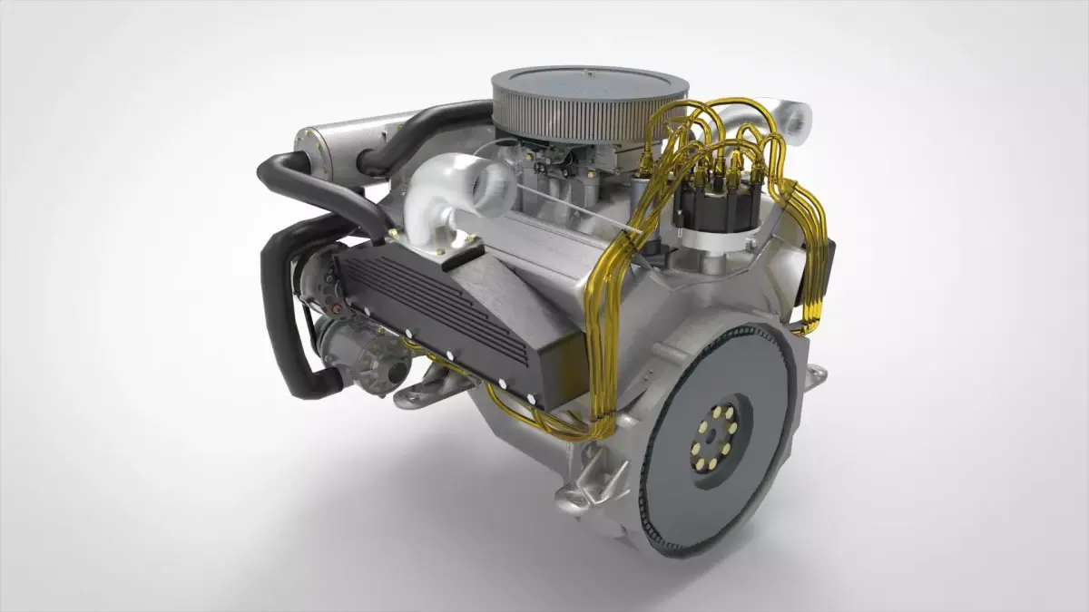 Marine Engine V8 3D model