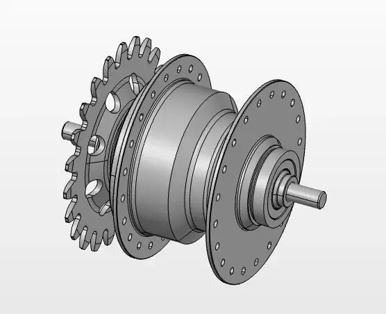 Shimano Nexus 4 Speed Hub Free 3D model