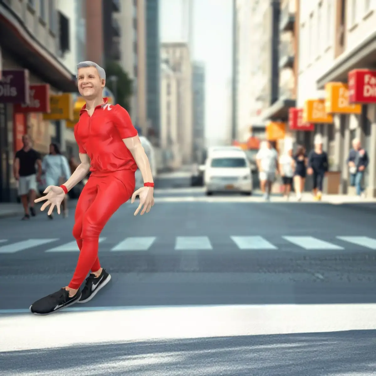 Red Athletic Man model pack Low-poly 3D model