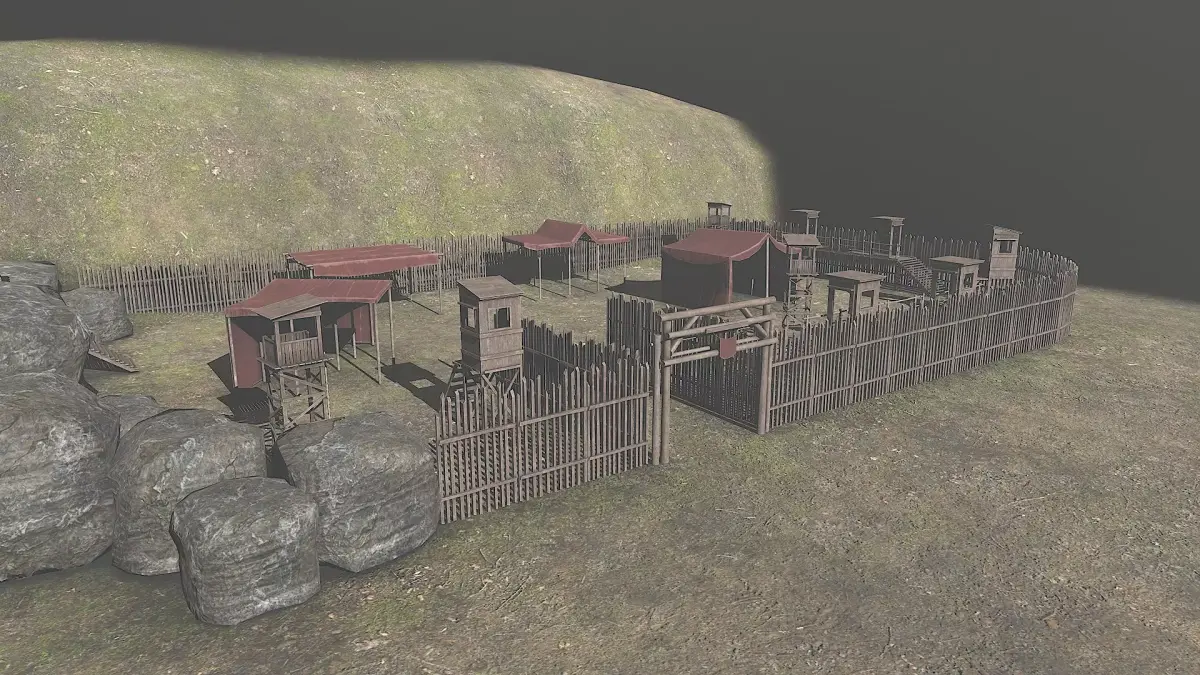 Ancient Military Camp Assets Low-poly 3D model