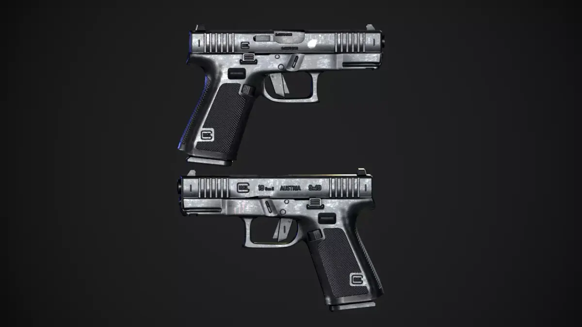Glock 17 Pistol Low-poly 3D model buy