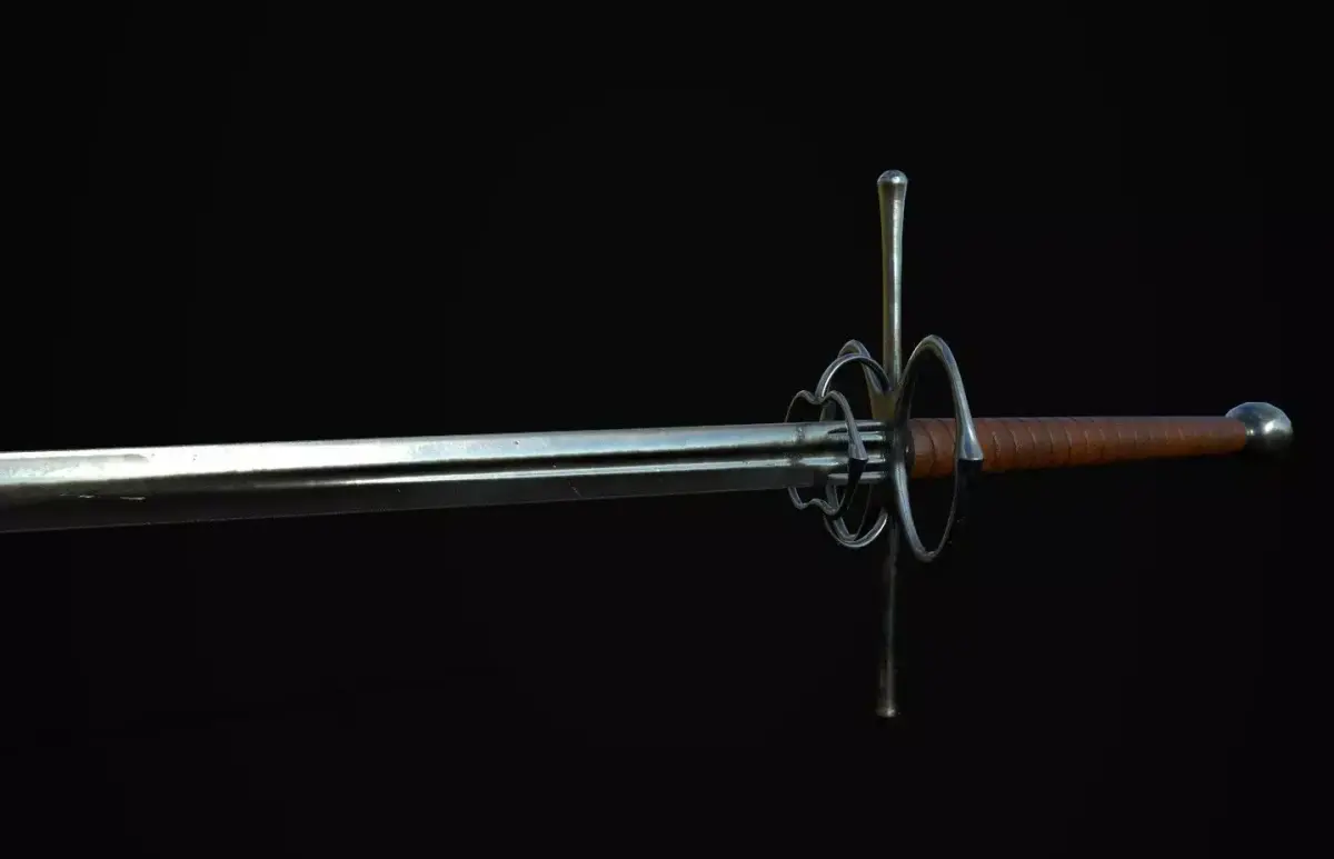 Bastard Sword Low-poly 3D model get