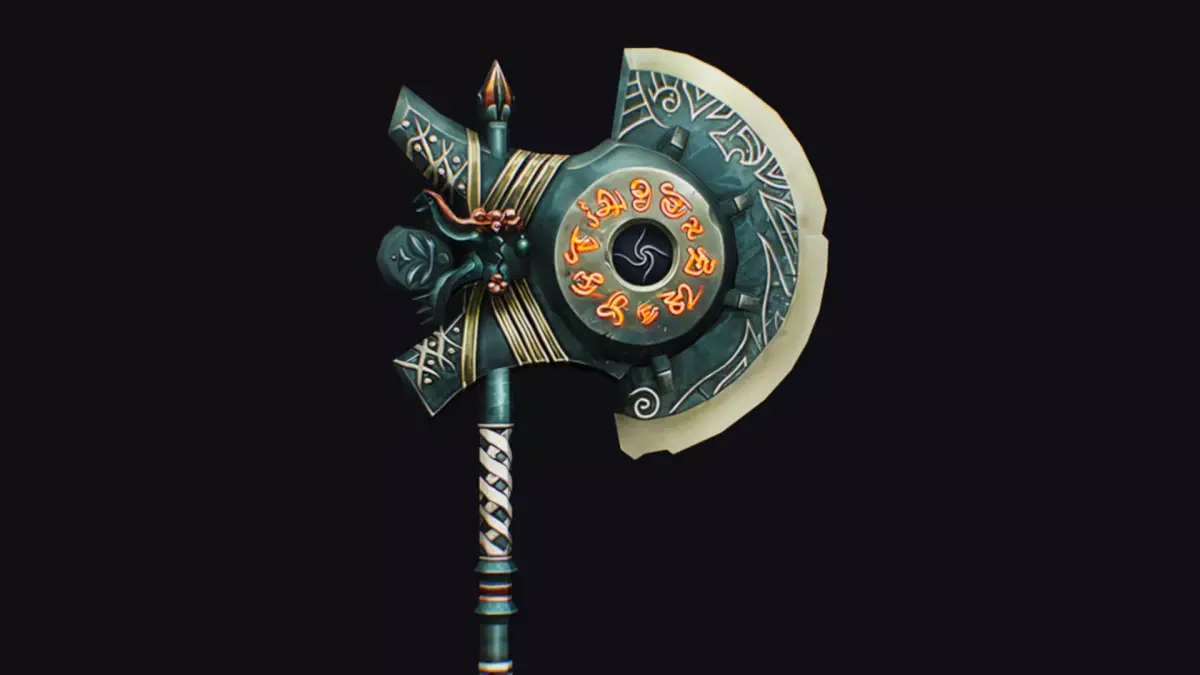 Axe Twohanded Mace Weapon Cutting Fantasy Melee Hatchet Low-poly 3D model