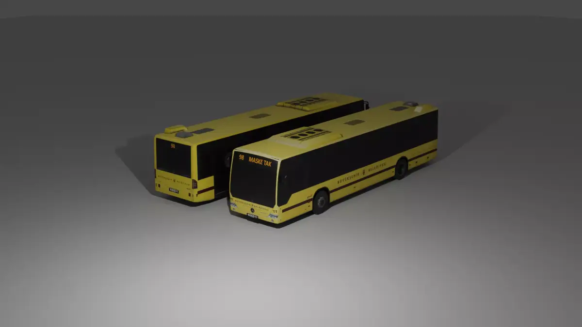 Mercedes Benz Conecto  Low-poly 3D model