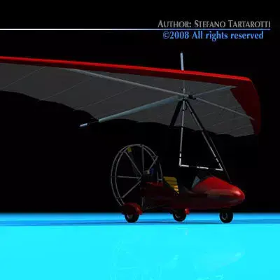 Ultralight hang glider 3D model