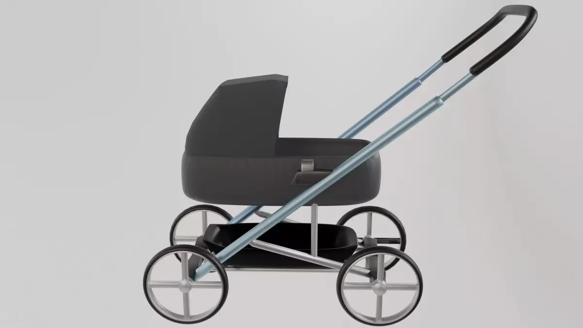 Baby carriage 3D model purchase
