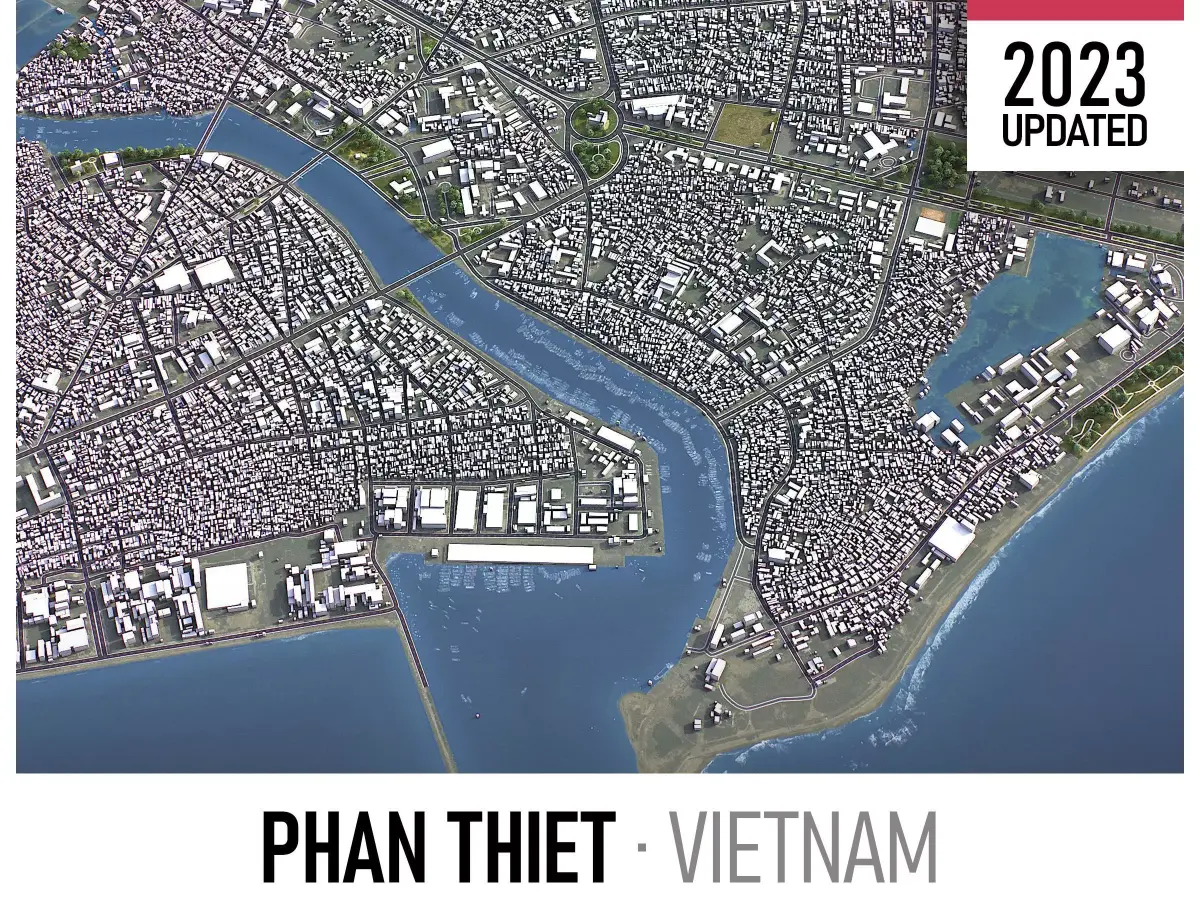 Phan Thiet Low-poly 3D model