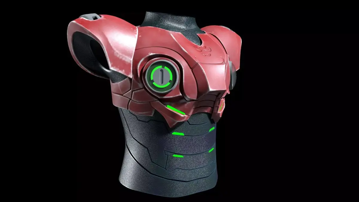 High quality Hard Surface Cyborg body armor 3D model