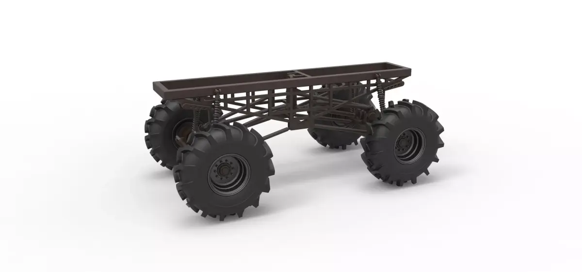 Chassis of Redneck Rave Mud truck Scale 1 to 25 3D print model
