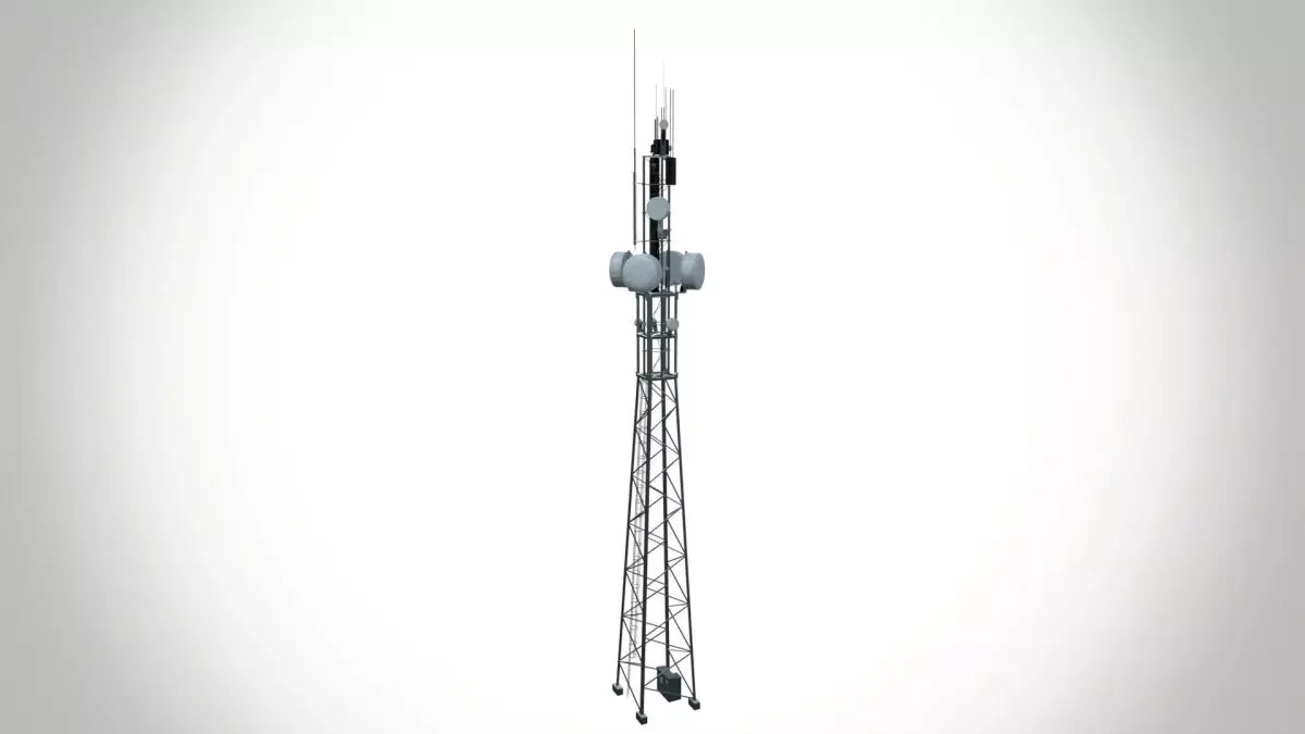 Cell Tower Low-poly 3D model