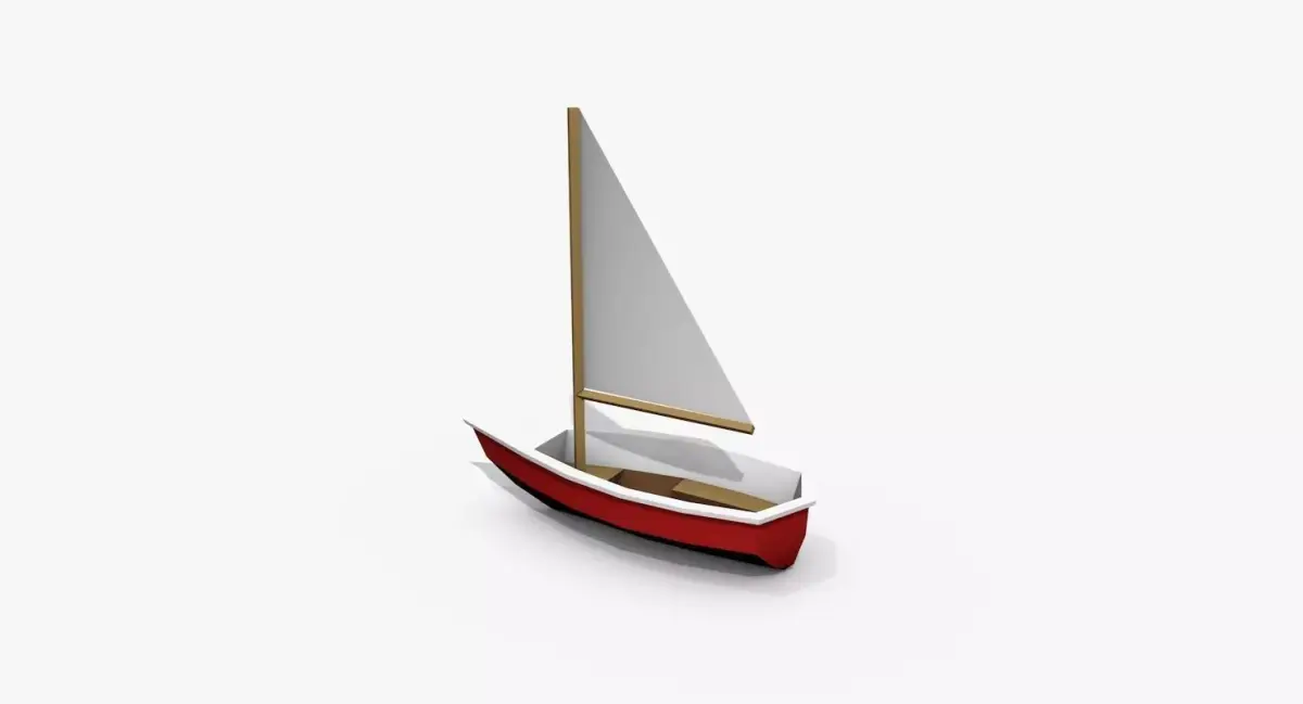 Low Poly Sailboat 3D model