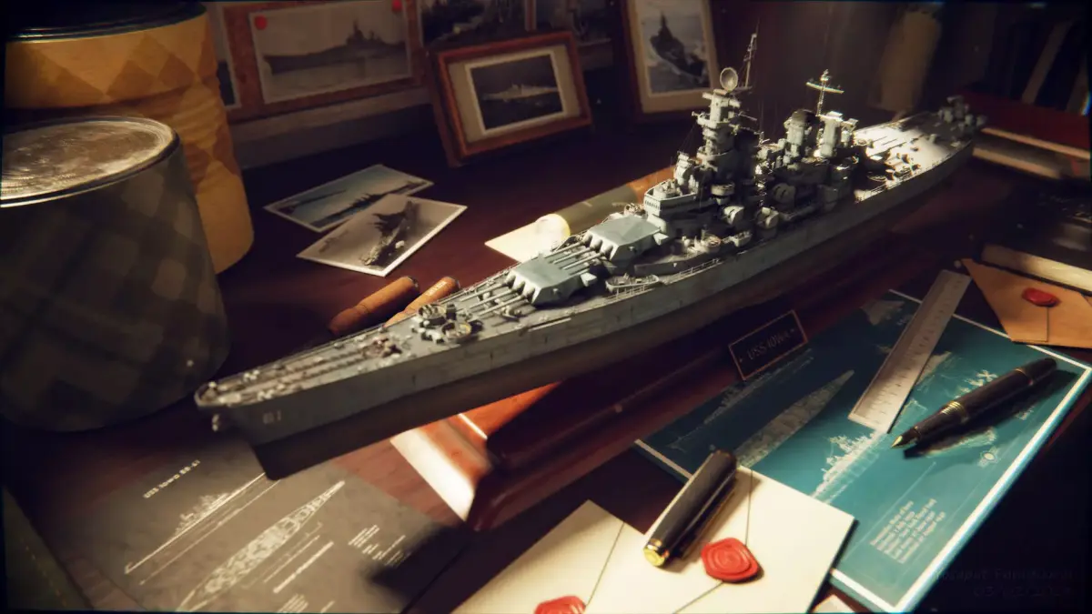 USS Iowa - BB61 Low-poly 3D model