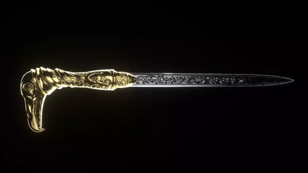 Assassins Creed Syndicate Cane Sword Low-poly 3D model