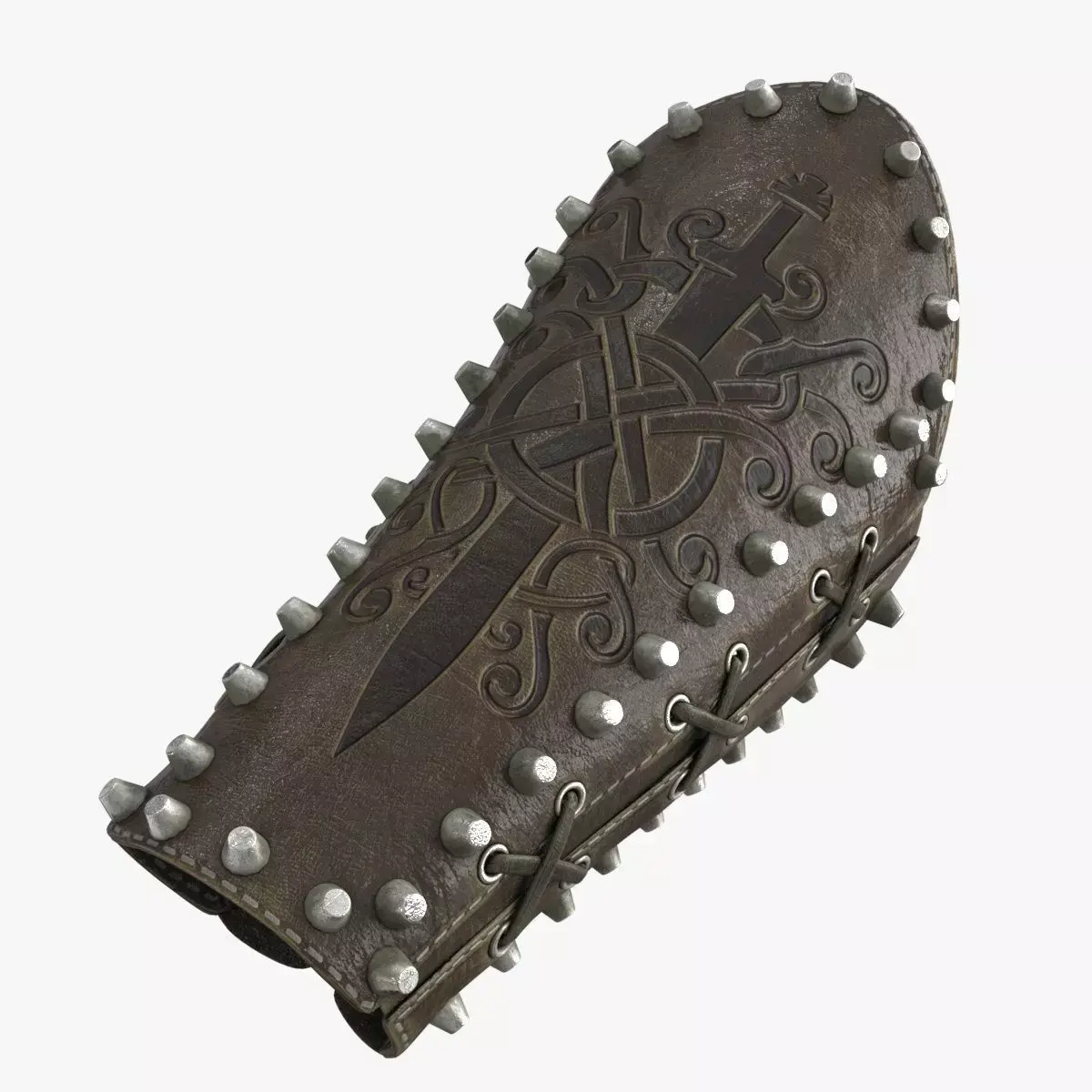 Embossed Arm Bracers Low-poly 3D model