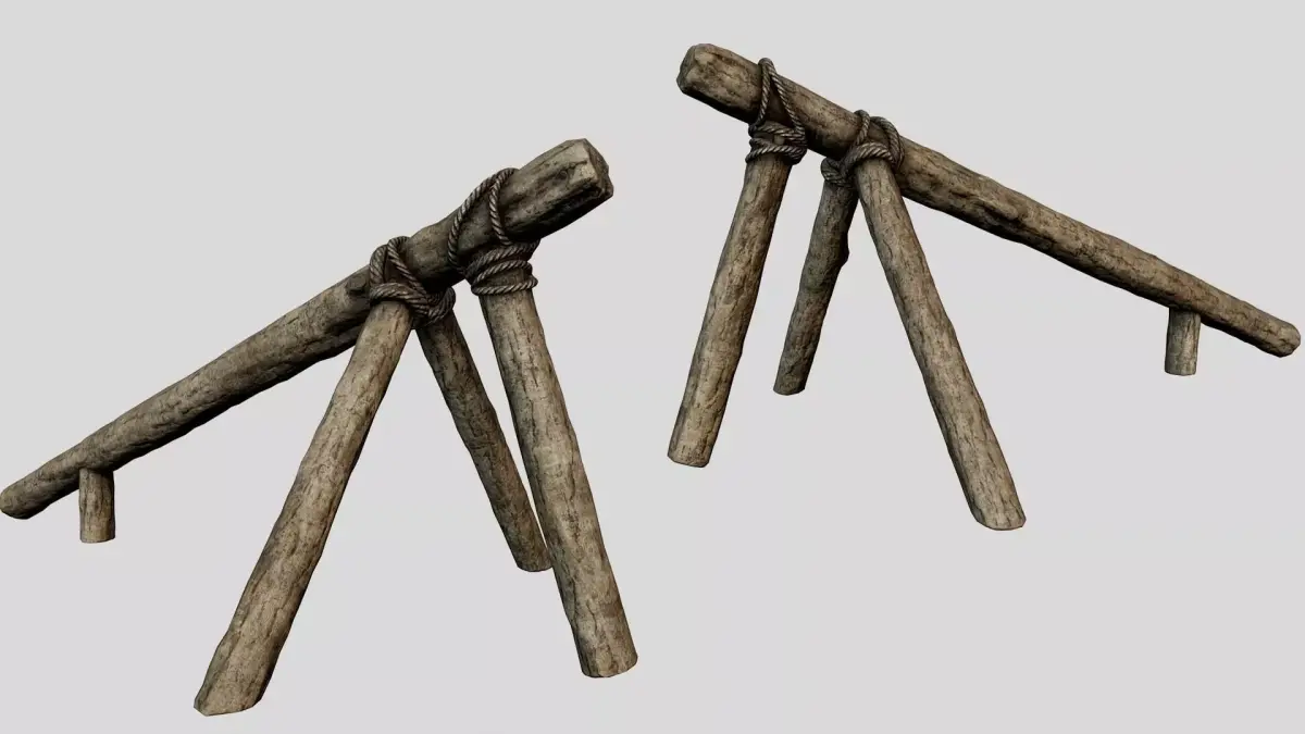 Log Ramp Defense PBR Low-poly 3D model