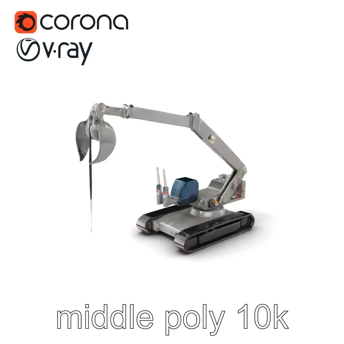 Industrial Extraction Arm Telescopic Arm model pack Low-poly 3D model