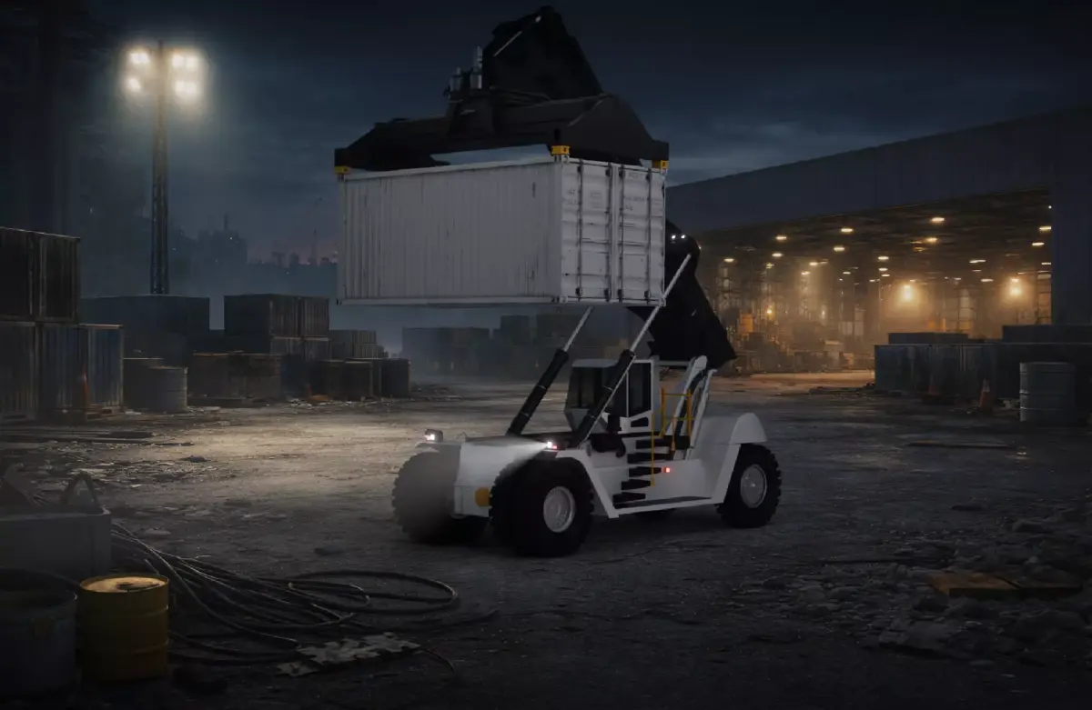 Reach Stacker Container Handler Realistic Industrial Vehicle 3D model