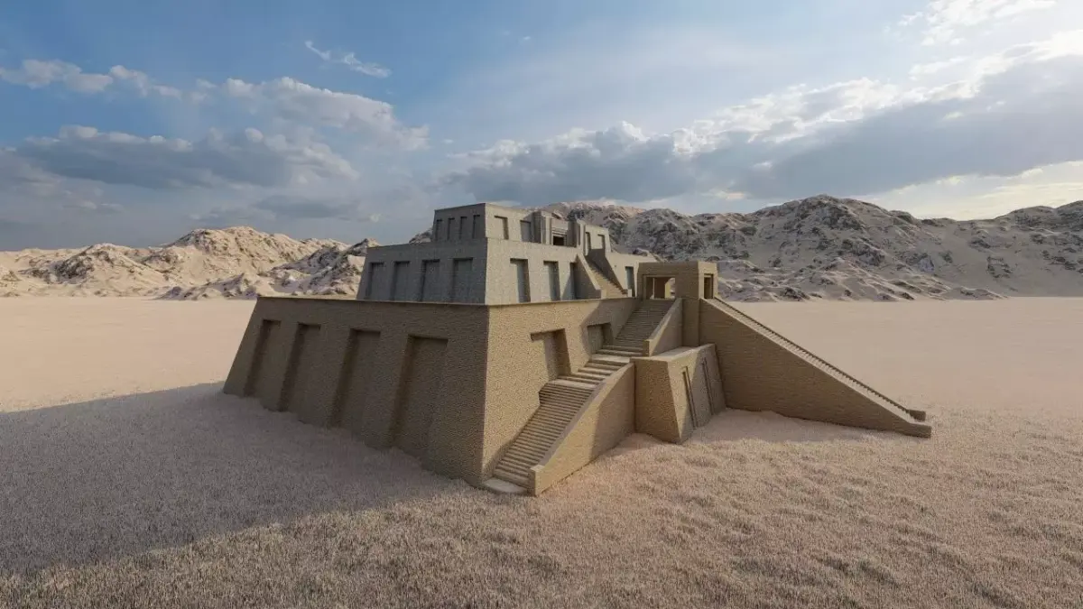 Zigurat ancient pyramid-Ziggurat Temple 3D model 5