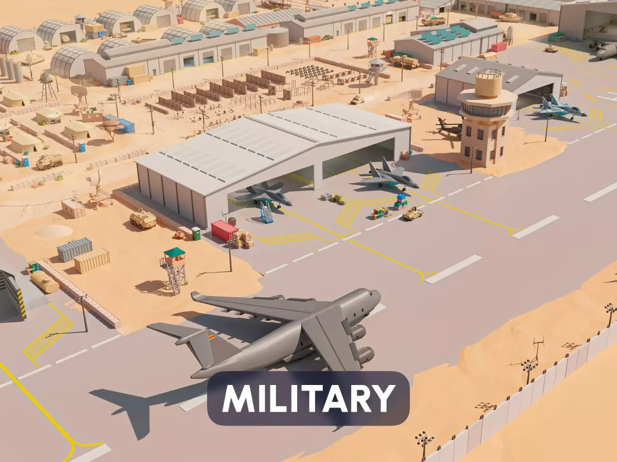 Military Desert Low-poly 3D model