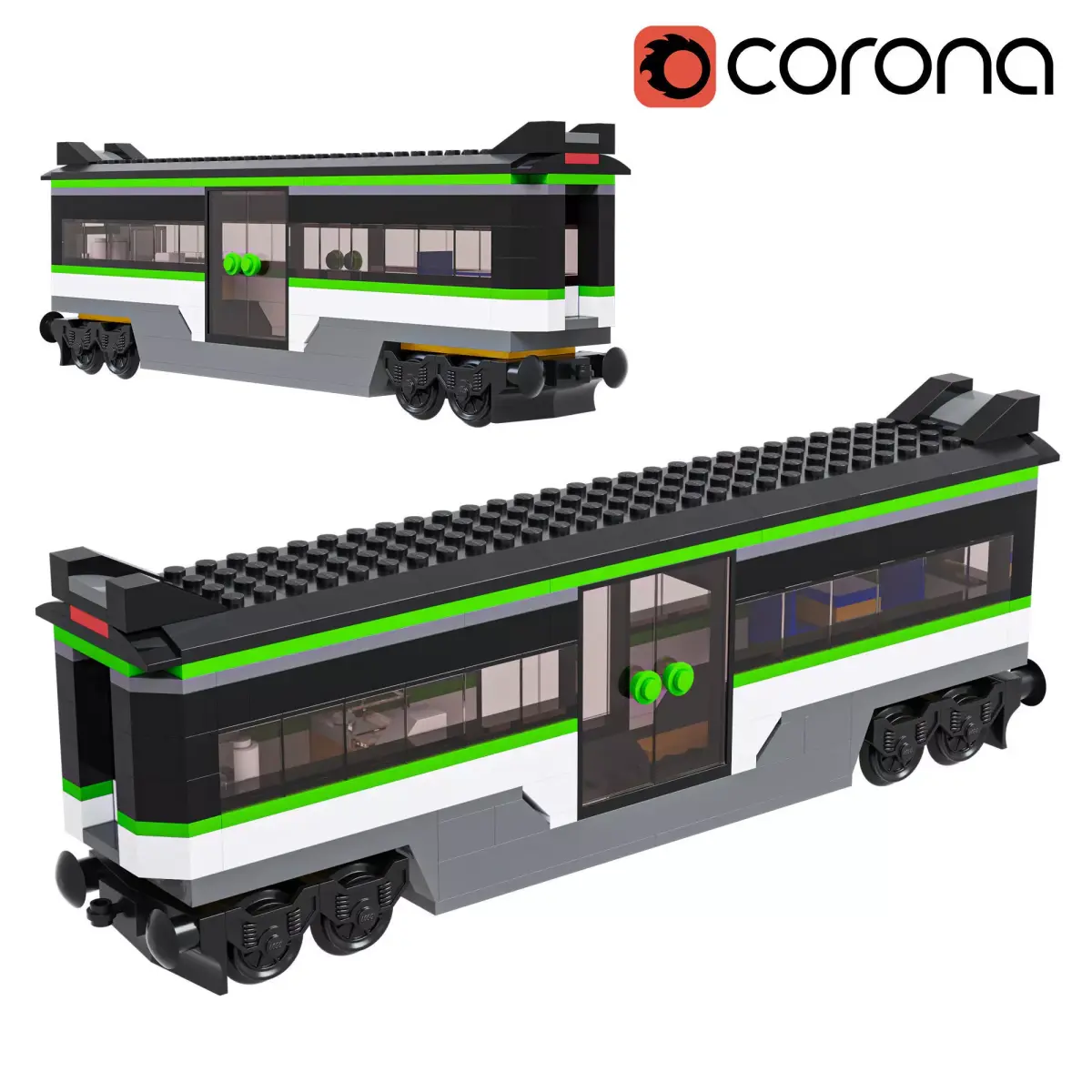 Lego Express Passenger Vagone 3D model