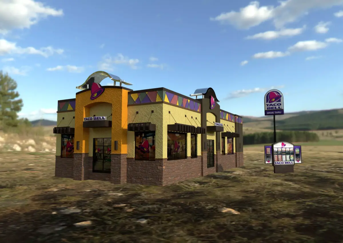 Taco Bell Low-poly 3D model