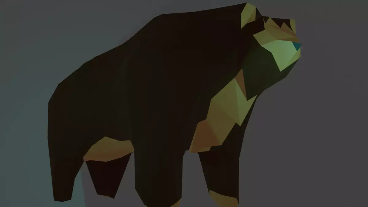Bear 3D LowPoly Model Free low-poly 3D model