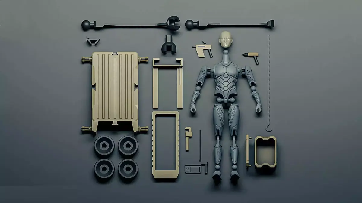 Pilot Mechanic Action Figure  Free 3D print model