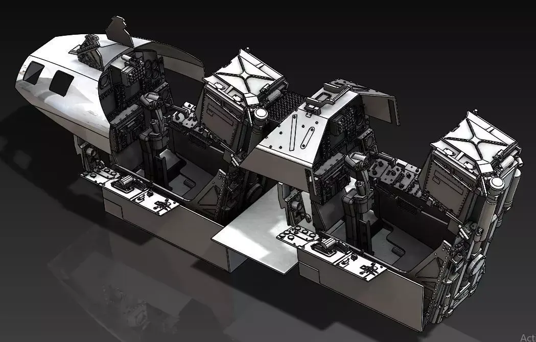BOEING T45 Complete cockpit Stl files only 3D print model 3D print model