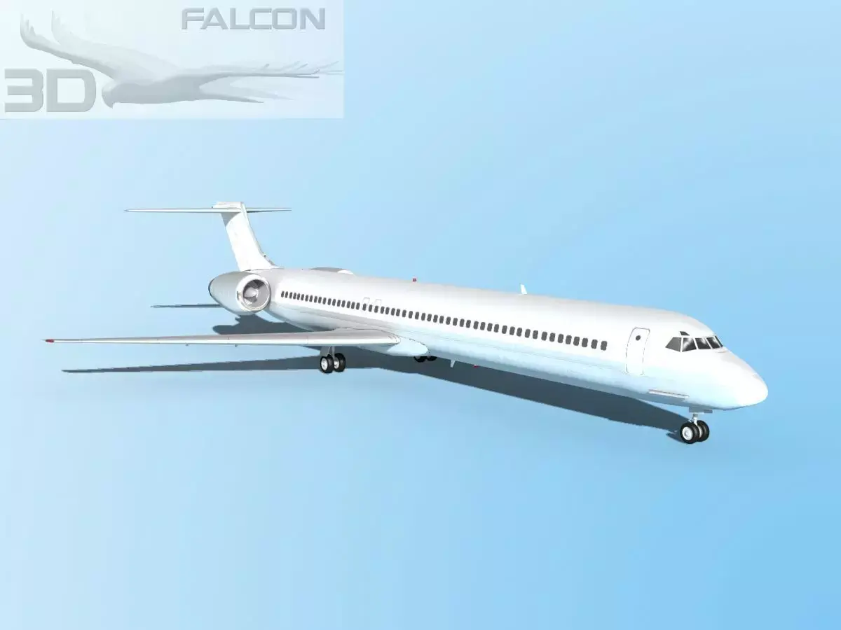 Falcon3D MD-80 Unmarked 1 3D model