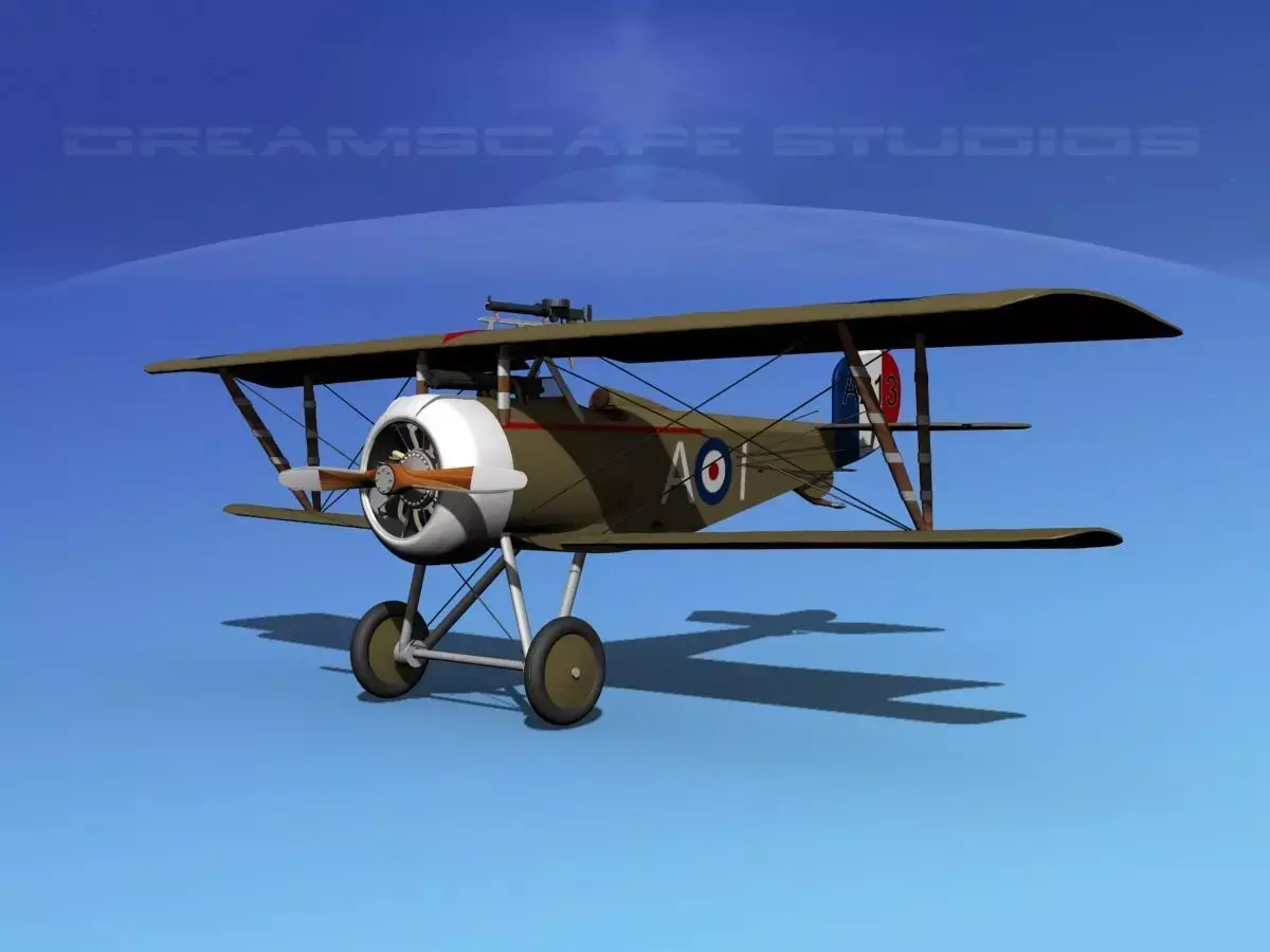 Nieuport 17 Fighter V07 RAF 3D model