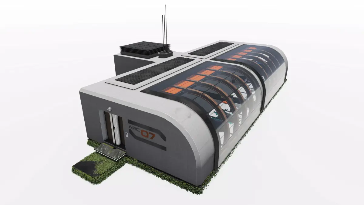 Sci-fi Building Arc 07 3D model
