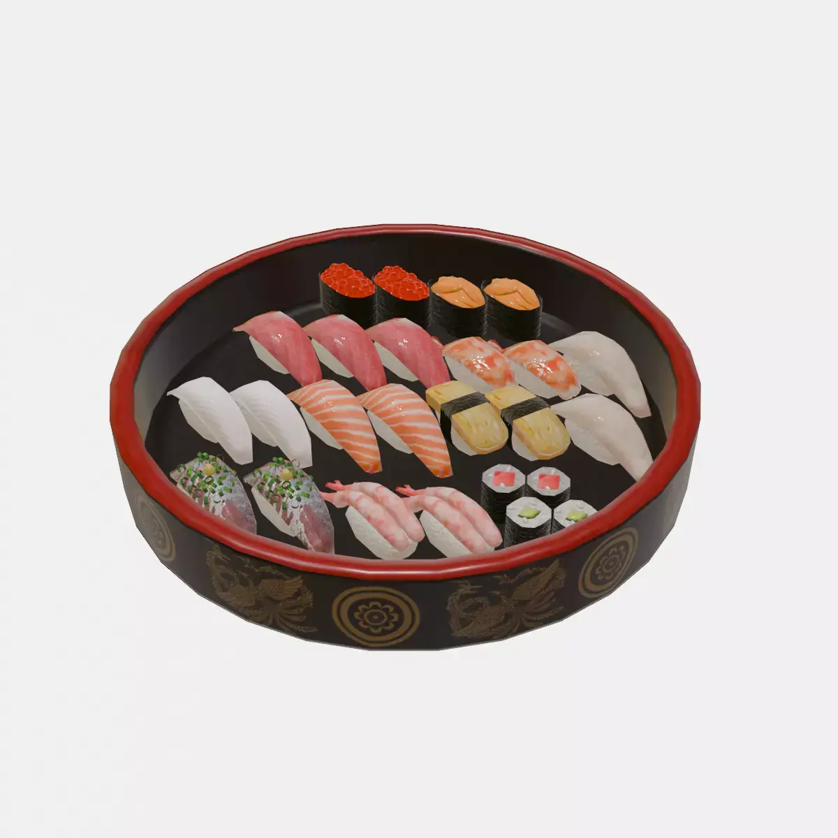Sushi Model Asset  Average Rank Low-poly 3D model