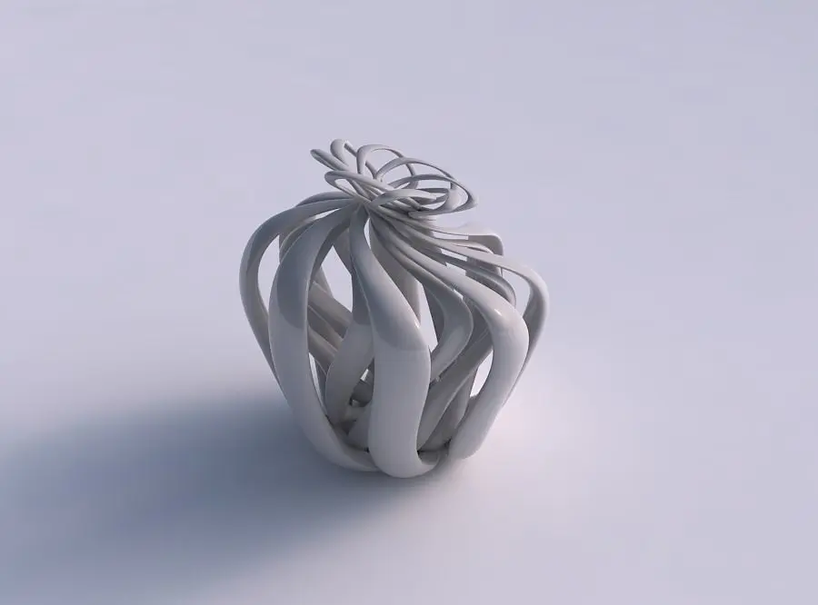 Vase double twisted with squeezed top part squeezed with stre... 3D print model