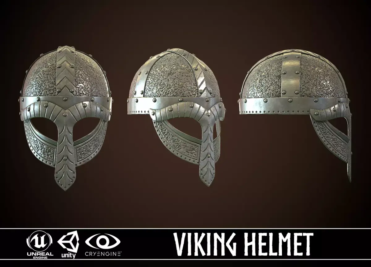 Viking Helmet 03 Low-poly 3D model