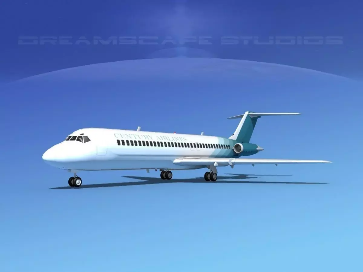 Douglas DC-9-30 Century Airlines 3D model