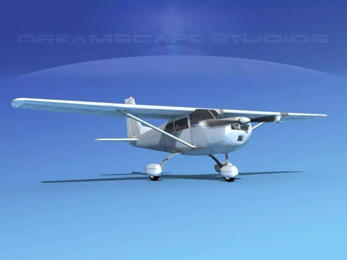 Cessna 175 Skylark Bare Metal 3D model