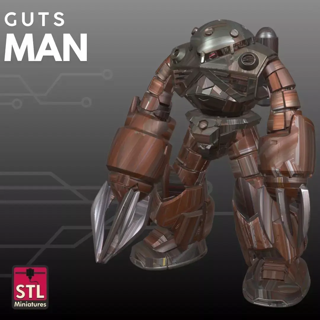 Guts Man Robot STL Futuristic Mecha 3D 3D print model
