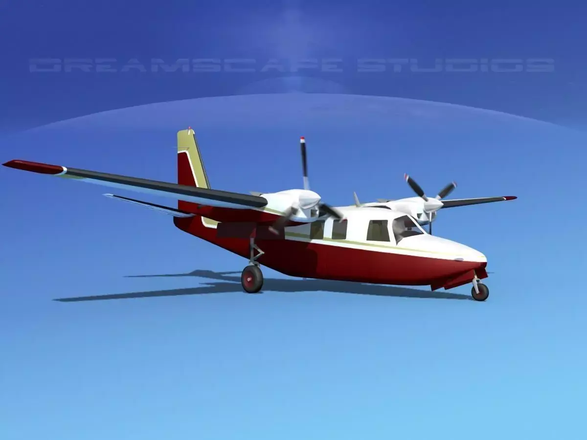Aero Commander 500 V06 3D model