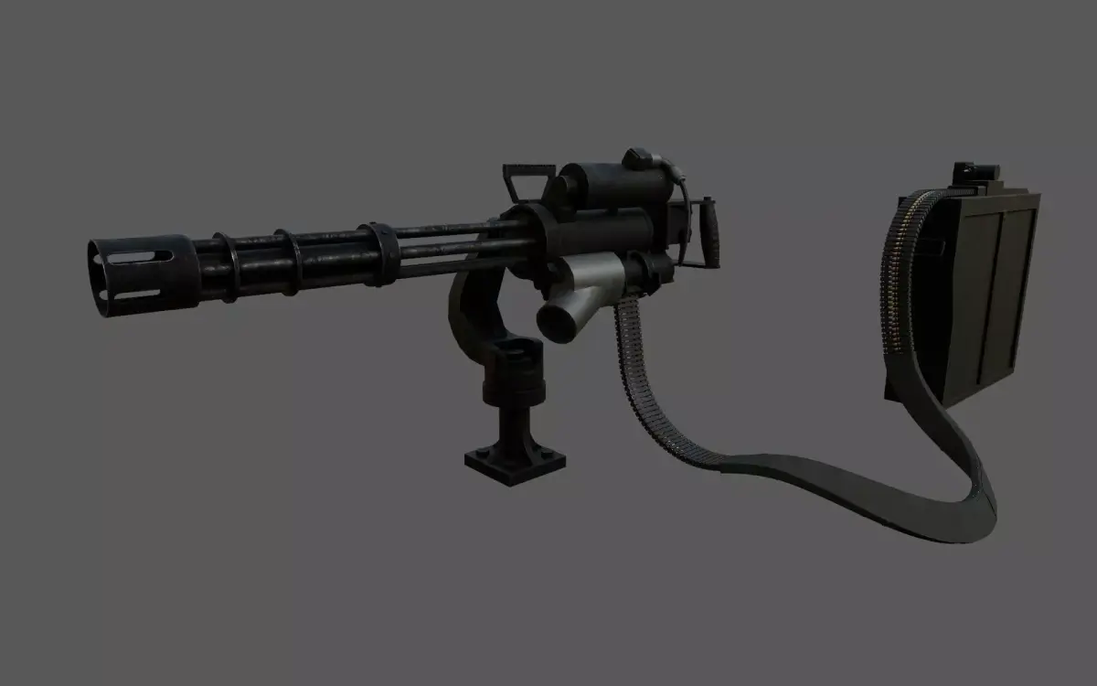 MINIGUN Air Force M134 Low-poly 3D model