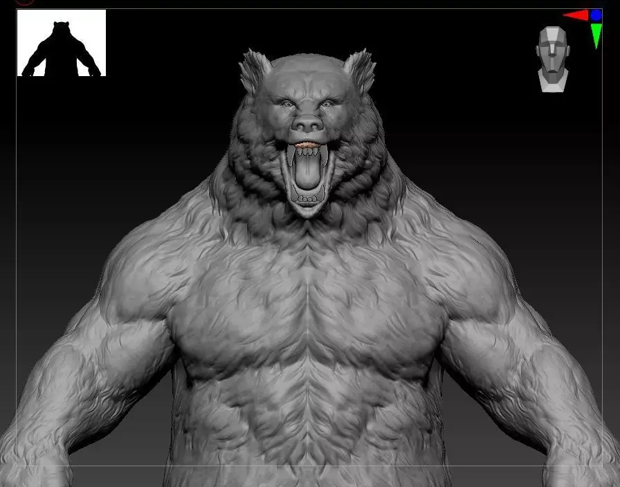 bear Rage beast strong sharp claw  3D model