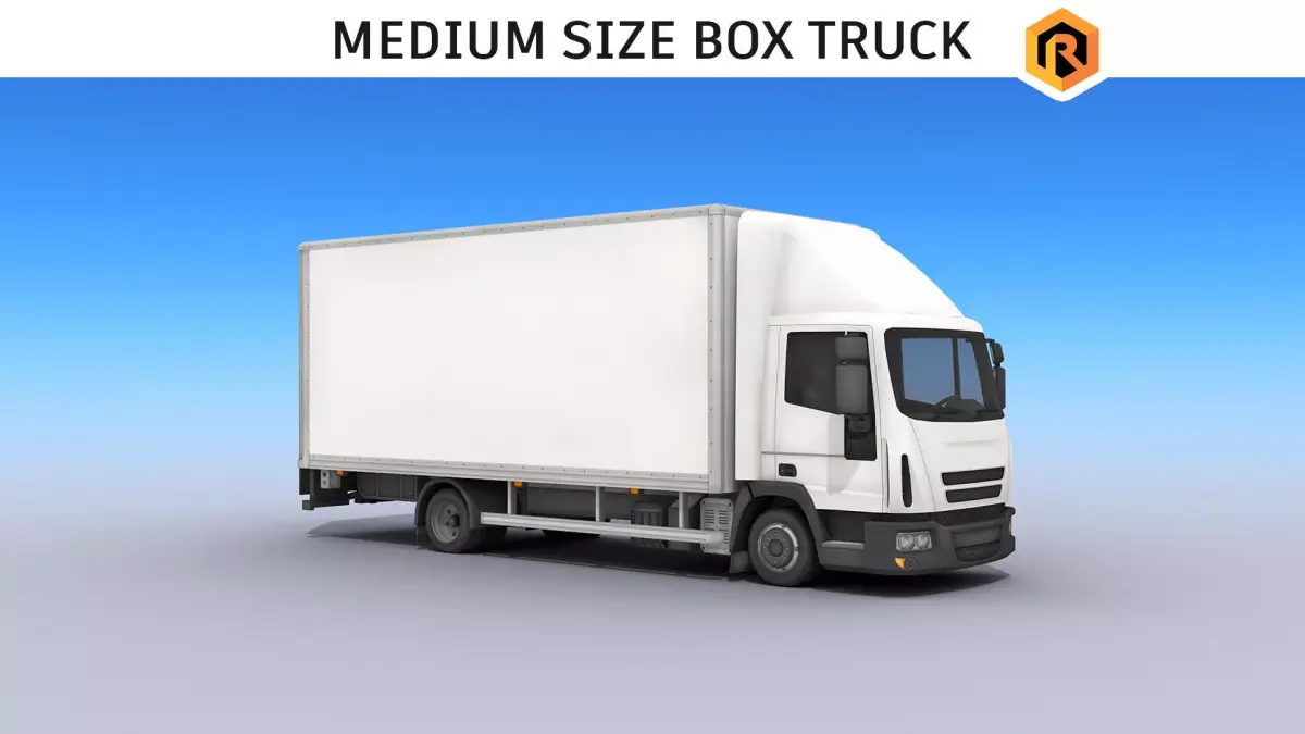 Medium Size Box Truck  Low-poly 3D model