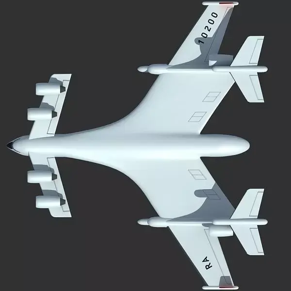 Super-heavy Amphibian Cargo Aircraft 3D model