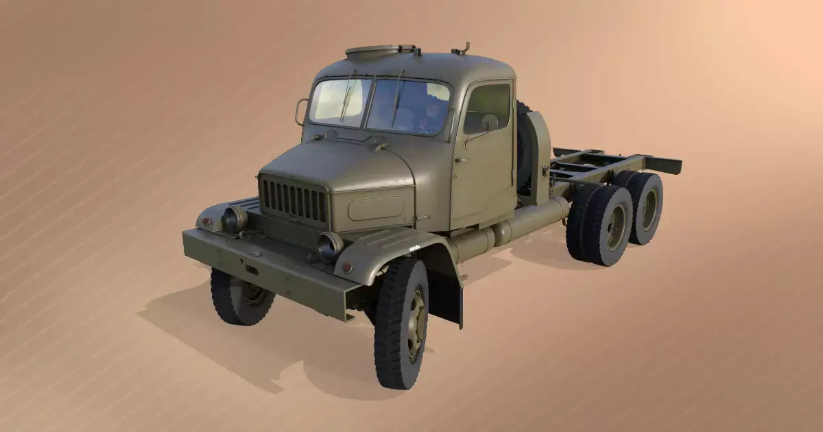 PV3S Truck Military Platform Set Low-poly 3D model