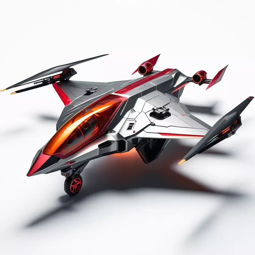 Futuristic SciFi VTOL Fighter Jet 3D model
