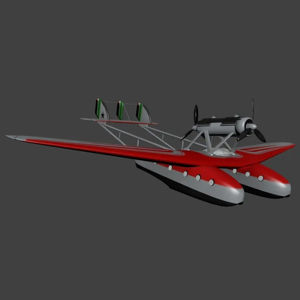 Savoia Marchetti SM 55 Low-poly 3D model
