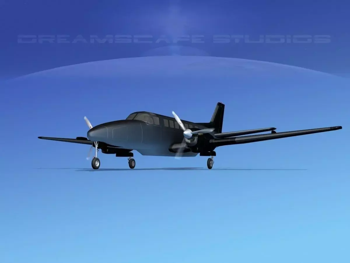 Beechcraft B99 Black Beech 3D model